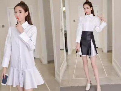 搭配衬衫的裙子图片 衬衫裙子搭配图片欣赏