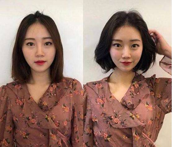 脖子短留长发还是短发