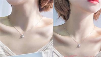 森系项链图片 小众锁骨链 森系纯银