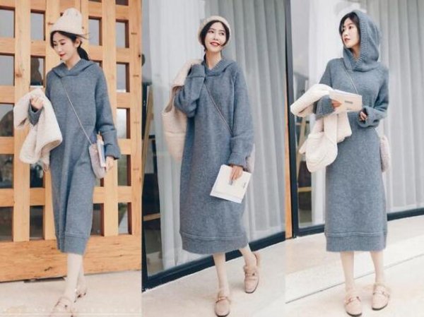 针织连衣裙配什么鞋子?