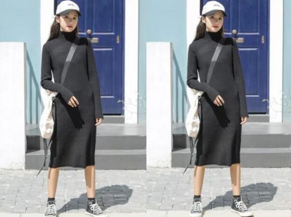 针织连衣裙配什么鞋子?