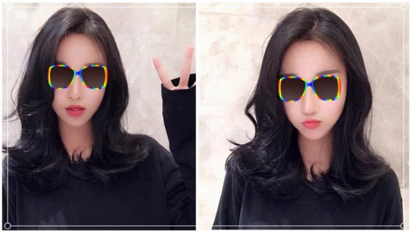 女生气质中长发型图片