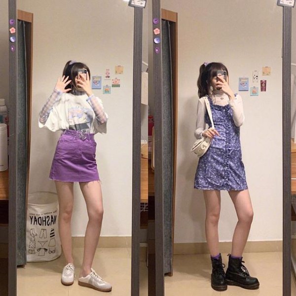 女生青春活力穿搭图片