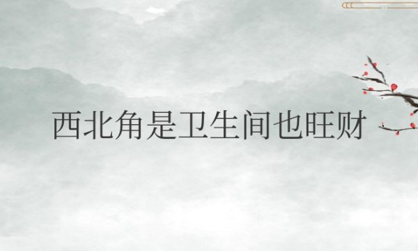 楼房西北角是卫生间也旺财