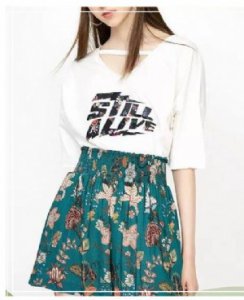 only夏季新款女装短裤 第三款极具复古民族风