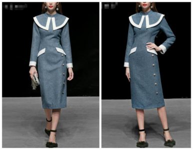 50岁女人穿的连衣裙 50岁女人穿的长裙款式图片