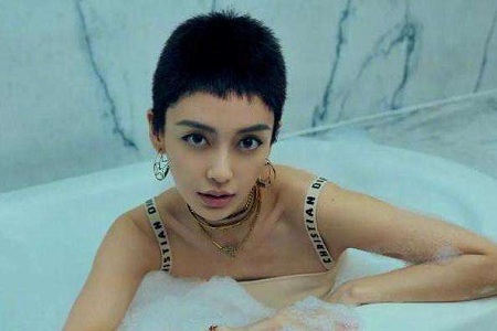 明星狗啃刘海短发图片