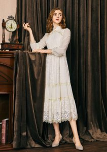 中国风服装款式图 中国风连衣裙款式图片