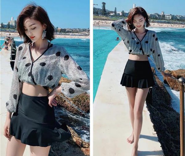波点泳衣怎么穿搭？会不会显胖