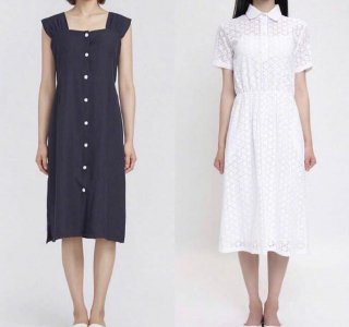 连衣裙样式图片 纯色连衣裙子图片大全