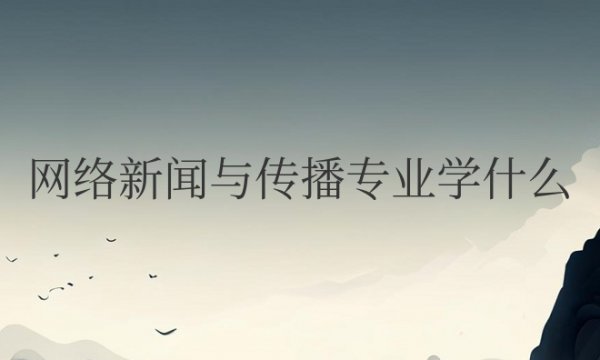 网络新闻与传播专业学什么课程