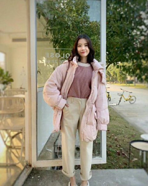 冬季羽绒服搭配图片女