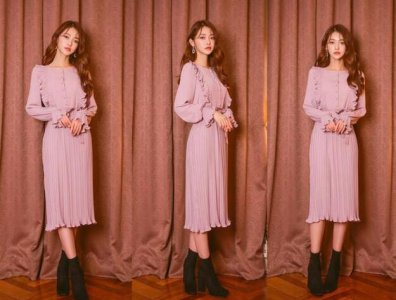 樱花连衣裙图解 樱花粉连衣裙图片大全