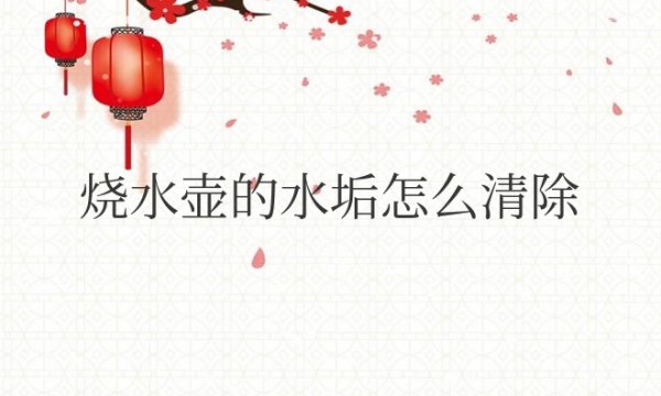 烧水壶的水垢怎么清除小妙招