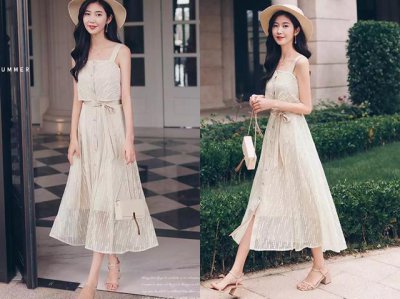 开叉连衣裙搭配什么鞋子？ 牛仔开叉裙搭配什么上衣和鞋子