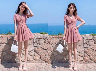 v领衣服搭配 V领连衣裙搭配什么高跟鞋