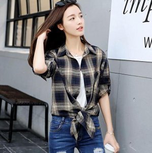 格子衣服配格子裙子 格子衣服怎么搭配图片