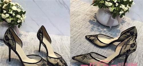 蕾丝淑女尖头高跟鞋让你大展长腿