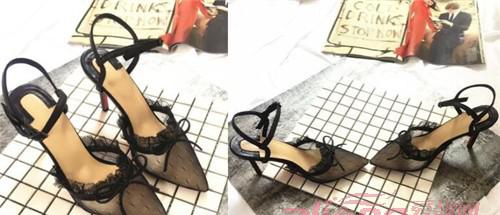 蕾丝淑女尖头高跟鞋让你大展长腿