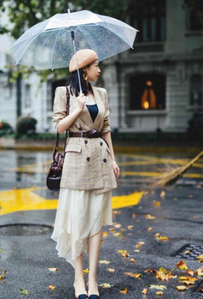 女西装内搭什么好看图片