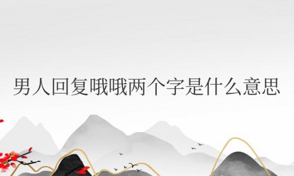 男人回复哦哦两个字是什么意思