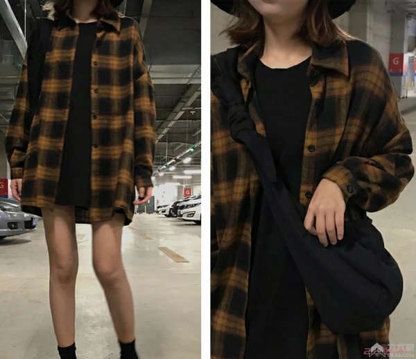 女款格子衬衫外套